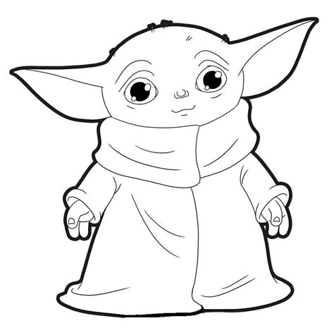 Animated Baby Yoda Färbung Seite Kostenlose Druckbare Malvorlagen Für