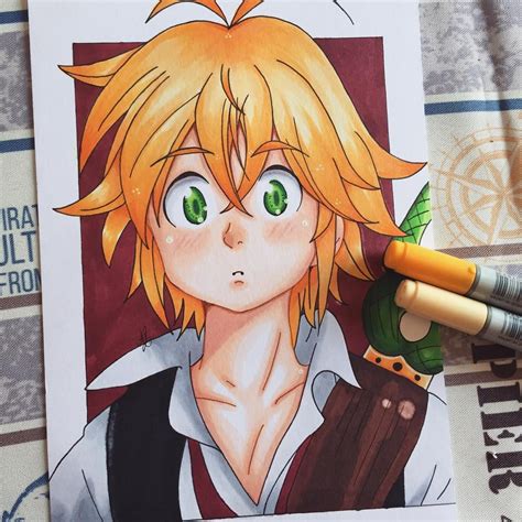 Mimi On Instagram Meliodas Drawing Done He Is Such A Powerful And Funny Character I Love Him