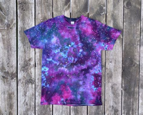 Galaxy Hand Dyed Shirt Hand Painted Stars Custom Tie Dye Etsy