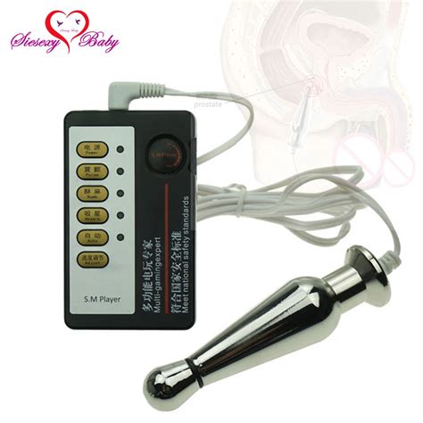 001 1pcs Anal Plug Electric Shock Host And Cable Electro Shock Sex Toys