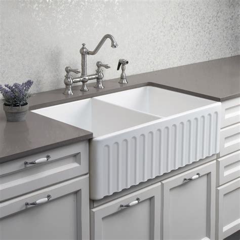 Novi Fine Fireclay Double Butler Sink Temple And Webster