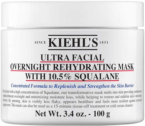 Kiehls Ultra Facial Overnight Rehydrating Mask With 105 Squalane 100