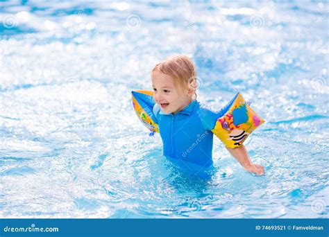 Little Boy In Swimming Pool Stock Image Image Of Floaties Island