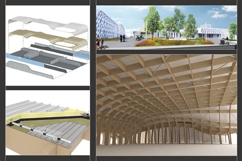 Long Span Wooden Rafters Enable The Curved Shape Of Clamart Sports