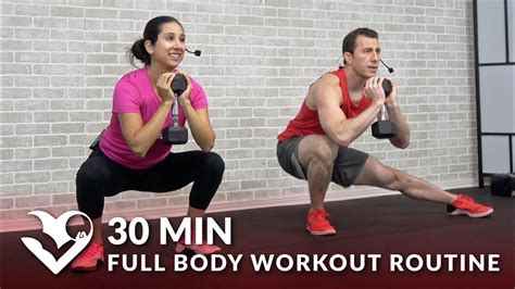 30 minute full body workout routine at home total body strength training workout with weights