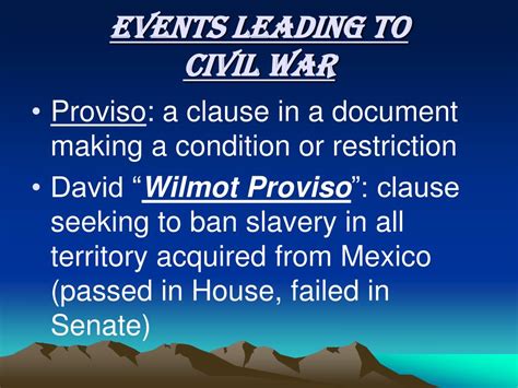 Ppt Events Leading To Civil War Powerpoint Presentation Free