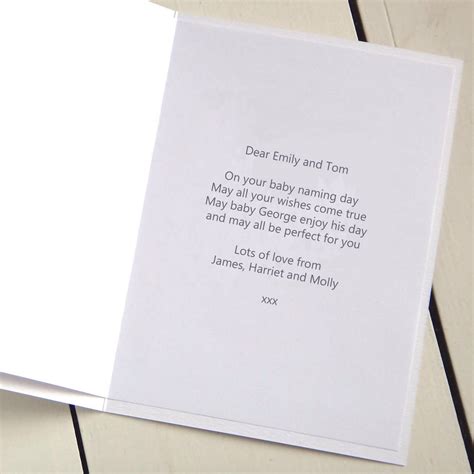 Personalised Boys Naming Day Card By Milly And Pip