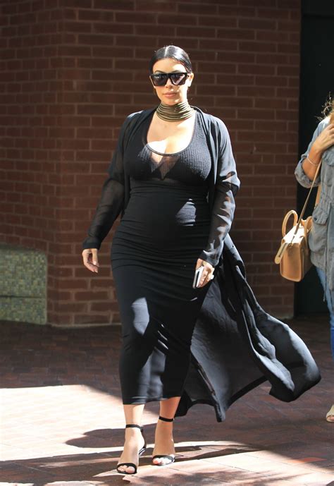 pregnant kim kardashian out and about in los angeles 08 24 2015 hawtcelebs