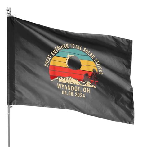 Wyandot Oh Ohio Total Solar Eclipse 2024 House Flags Sold By Happylife