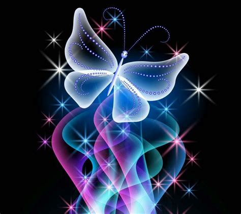 Rainbow Glitter Butterfly Wallpaper Butterfly Art Abstract