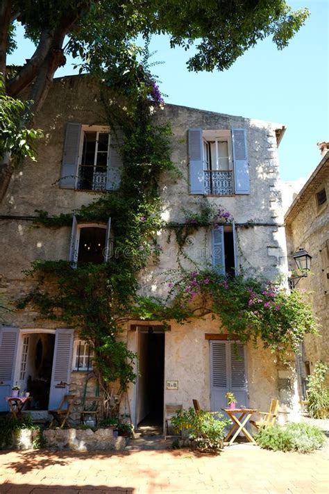Typical Facade Of A House Of Antibes Stock Photo Image Of Town