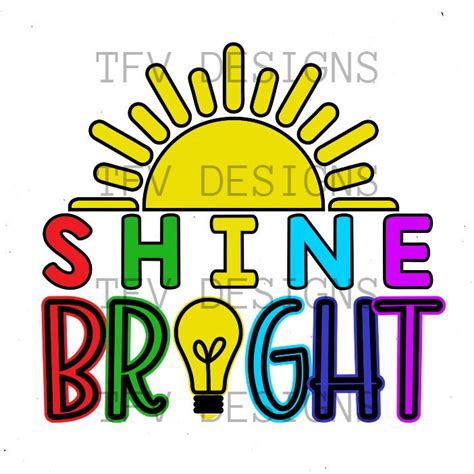 Shine Bright Png Design For Printing Sublimation Etsy