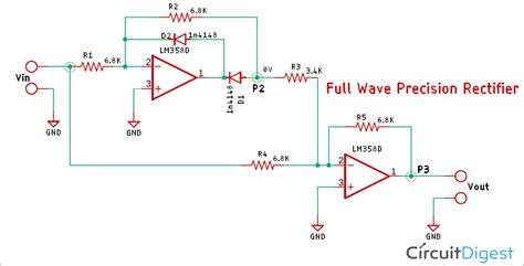 Circuit Diagram Full Wave Precision Rectifier Circuit Diagram