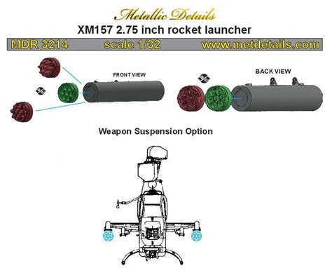 Xm157 275 Inch Rocket Launcher For Ah 1 Icm
