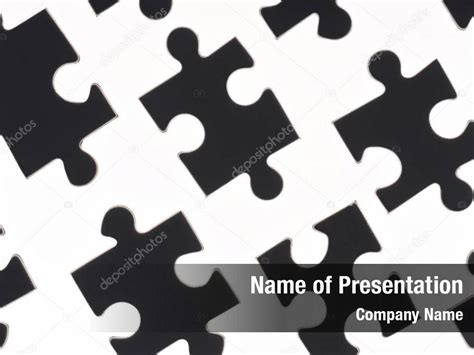 Puzzle Pieces In Black Powerpoint Template Puzzle Pieces In Black