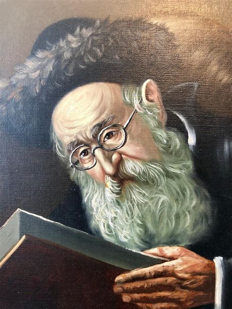 Konstanty Szewczenko Polish Jewish Art The Rabbi Studying Judaica