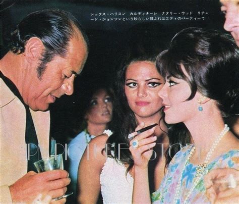 natalie wood with rex harrison and claudia cardinale 1967 japanese clipping claudia cardinale