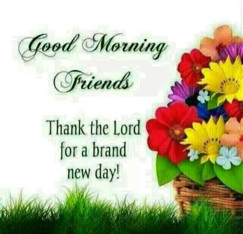 Good Morning Friends Thanks The Lord For A Brand New Day Pictures