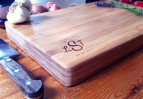 Custom Engraved Bamboo Cutting Board Thick Chopping Block
