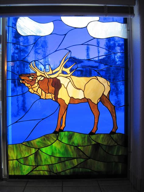 Elk Delphi Stained Glass Stained Glass Quilt