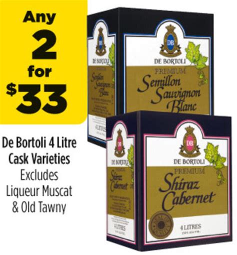 De Bortoli 4 Litre Cask Varieties Offer At Coles