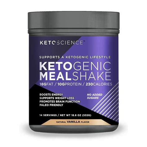 Buy Ketoscience Ketogenic Meal Shake Natural Vanilla 14 Servings 532 G