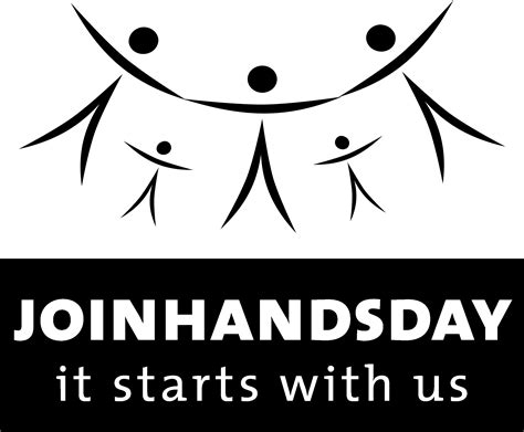 Join Hands Day Logo Black And White Join Hands Day Clipart Large