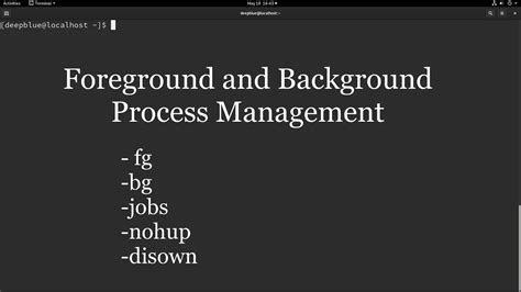 Linux Foreground And Background Process Management Youtube