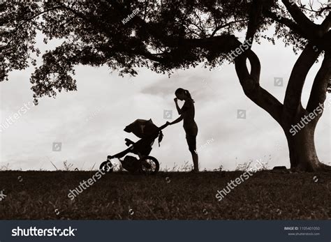 Tired Mother Suffering Postpartum Depression Stressed Stock Photo
