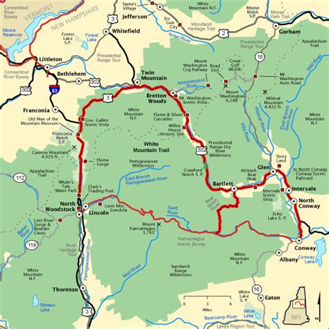 Appalachian Trail Map White Mountains Nh