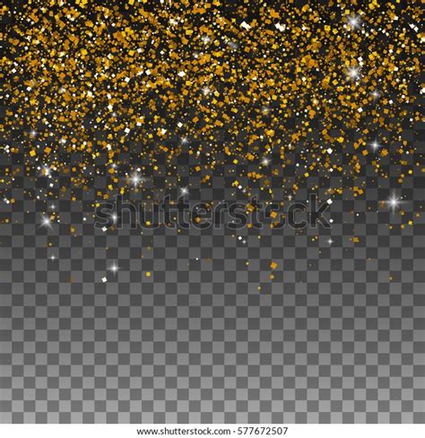 Vector Gold Glitter Particles Background Effect Stock