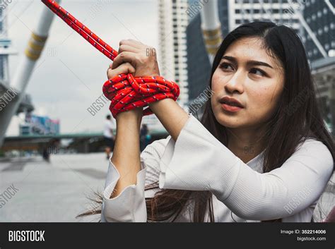 Female Hands Tied Red Image And Photo Free Trial Bigstock