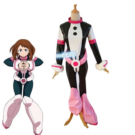 Anime My Hero Academia Ochaco Uraraka Cosplay Costume Womens Cute