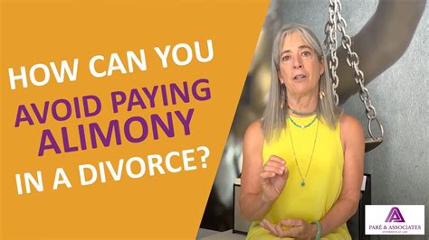How To Avoid Paying Alimony In A Divorce Youtube