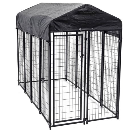 Lucky Dog Uptown Large Outdoor Covered Kennel Heavy Duty Dog Fence Pen