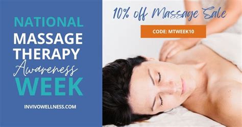 Massage Therapy Awareness Week Invivo Wellness Massage Sale Invivo
