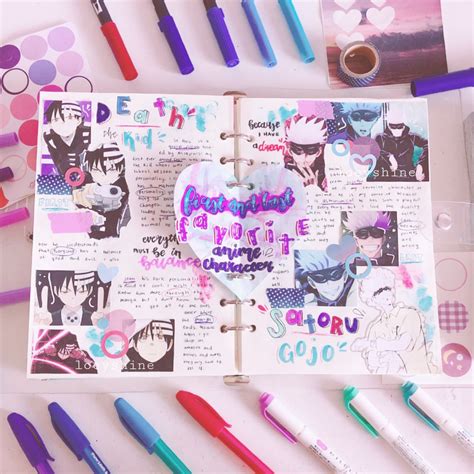 First And Last Favorite Anime Character Sketchbook Journaling Bullet