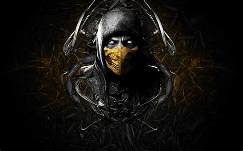 Wallpaper Mortal Kombat X Scorpion Face Ninja Mask Mortal Kombat