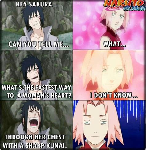 Naruto Funny Sakura And Sasuke Funny Naruto Memes Naruto Funny