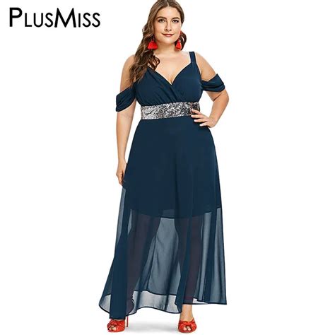 Plusmiss Plus Size Off Shoulder Sexy Elegant Party Dresses Women Xl
