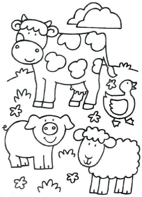 Toddlers Coloring Pages Farm Animals Farm Coloring Pages