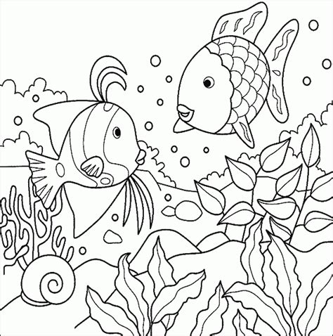 Aquarium Coloring Pages For Kids At Free Printable