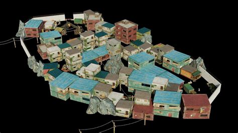 Slum Town Asset Pack 3d Model By Deezl