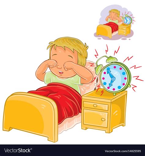 Little Child Woke Up In The Morning Royalty Free Vector