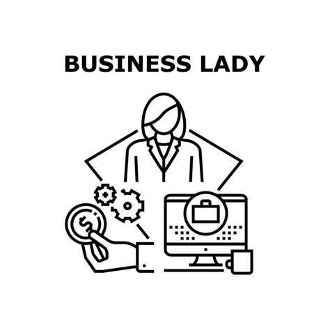 Business Lady Vector Concept Black Illustration 9981255 Vector Art At