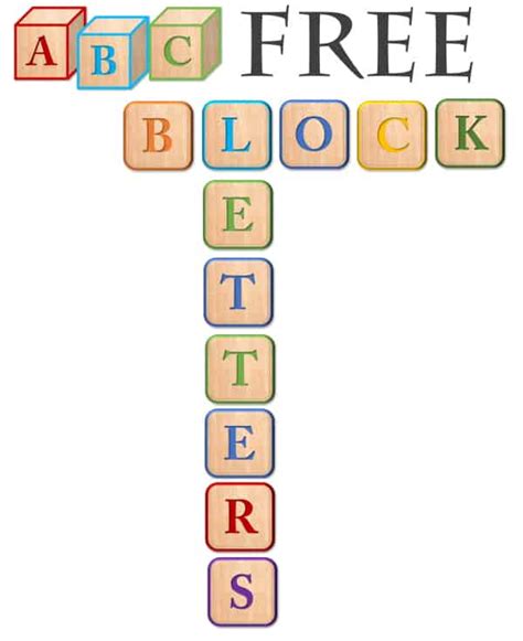 Free Block Letter Alphabet Customize Online And Then Print