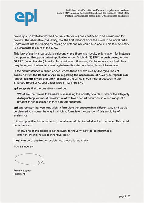 Letter of the promotion board announcement. epi Information | epi's letter to the EPO