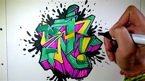 Drawing Graffiti Effects On Paper Et Youtube