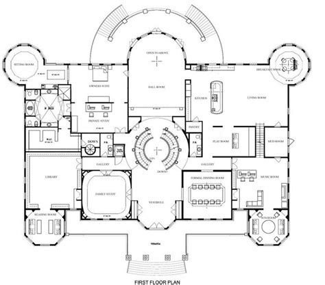 Mansion First Floorplan Mansion Floor Plan Luxury Floor Plans