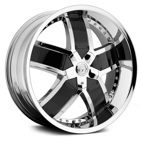 Vct Lombardi Wheels Chrome With Black Inserts Rims